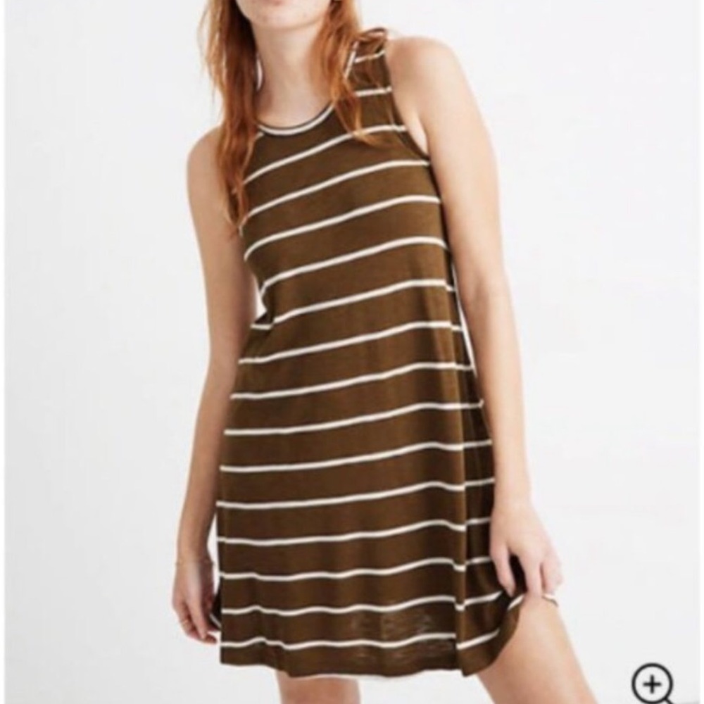 MADEWELL HIGHPOINT TANK DRESS IN COPLEY STRIPE